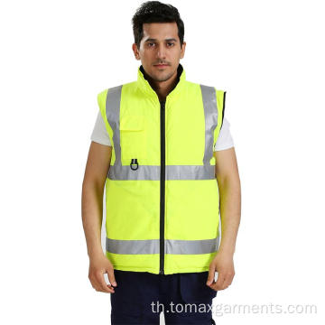 เสื้อแจ็กเก็ตสวมใส่ทำงาน Hi Vis Reflective อุตสาหกรรม